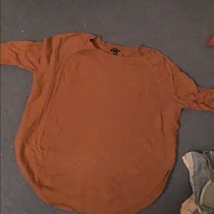 Express circle hem sweater with 3/4 sleeve